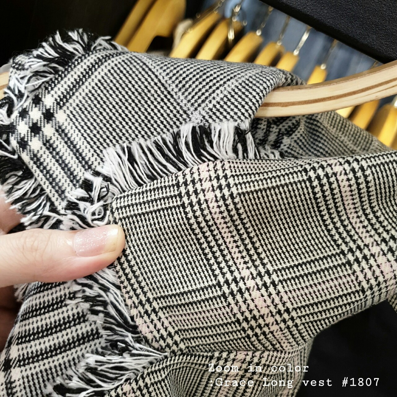 เดรสยาวลายสก็อต Grace Long vest (S-L) #1807