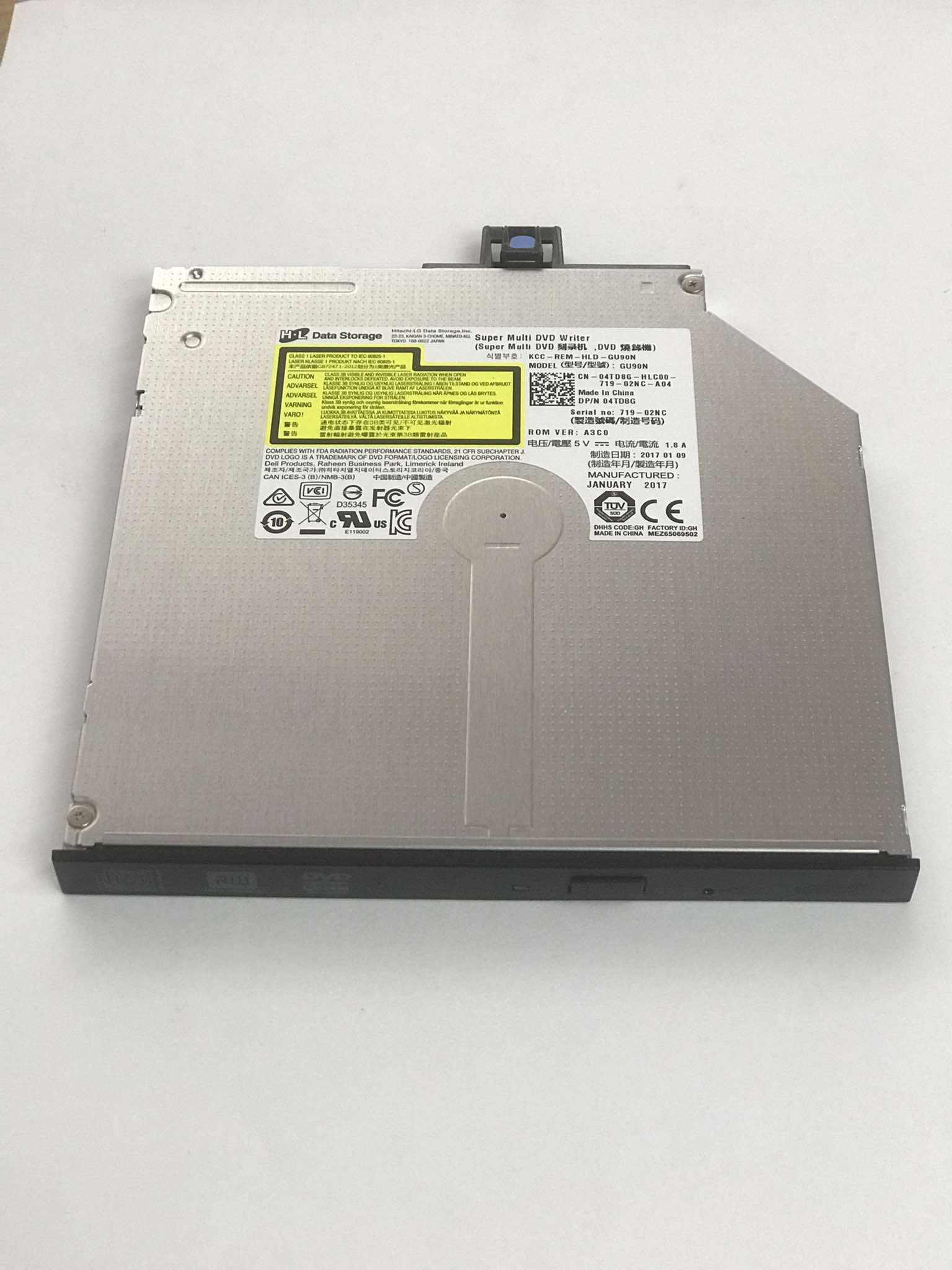 Dell DVD+/- RW 8x Multi Recorder Optical Slimline DVD Disc Drive // 4TD8G / 04TD8G (Used) // สินค้ารับประกัน โดย บริษัท อะไหล่เซิร์ฟเวอร์ จำกัด