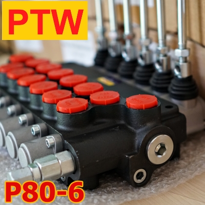 ไฮโดรลิคคอนโทรนวาวร์ (6หุน) PTW P80-6 (6แกน) (80L.)(3,000-4,600PSI)