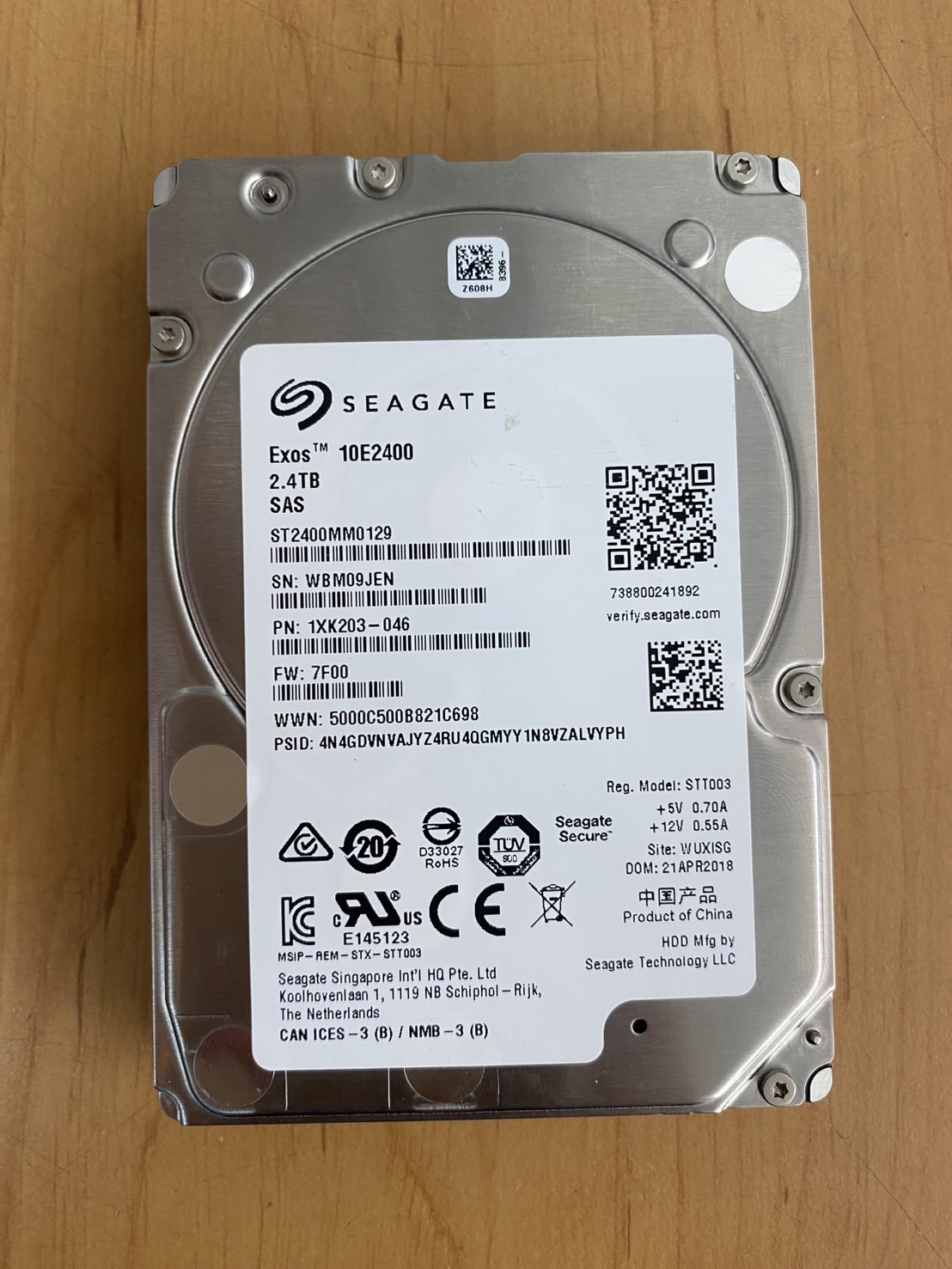 Seagate 2.4TB 10K 12G SAS 2.5" 256MB 512e HDD // ST2400MM0129 / 1XK203-046 (Used) // สินค้ารับประกัน โดย บริษัท อะไหล่เซิร์ฟเวอร์ จำกัด