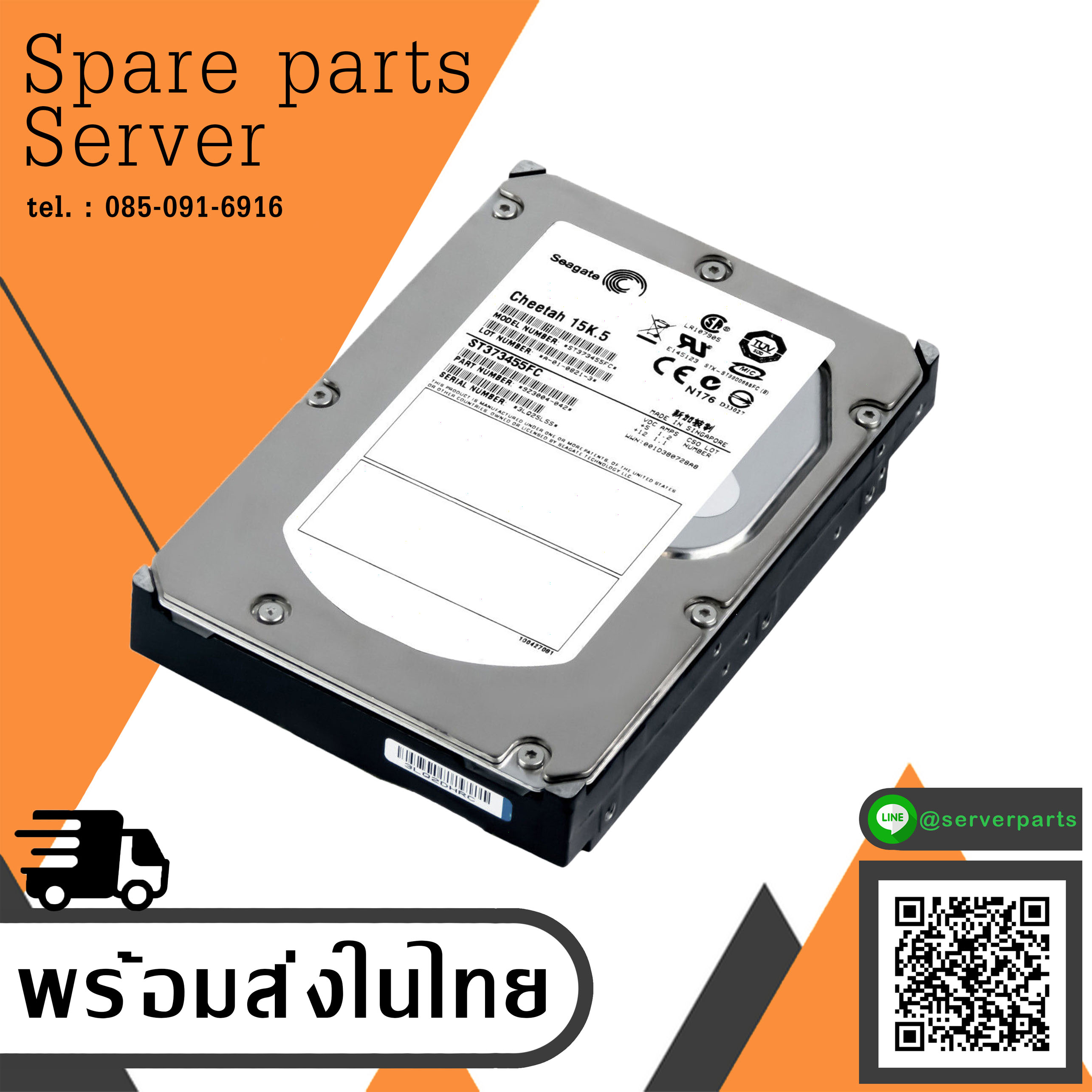 Seagate 73GB 15K 3.5" FC Fibre Channel Hard Drive // ST373455FC / 9Z3004-030 (Used) // สินค้ารับประกัน โดย บริษัท อะไหล่เซิร์ฟเวอร์ จำกัด
