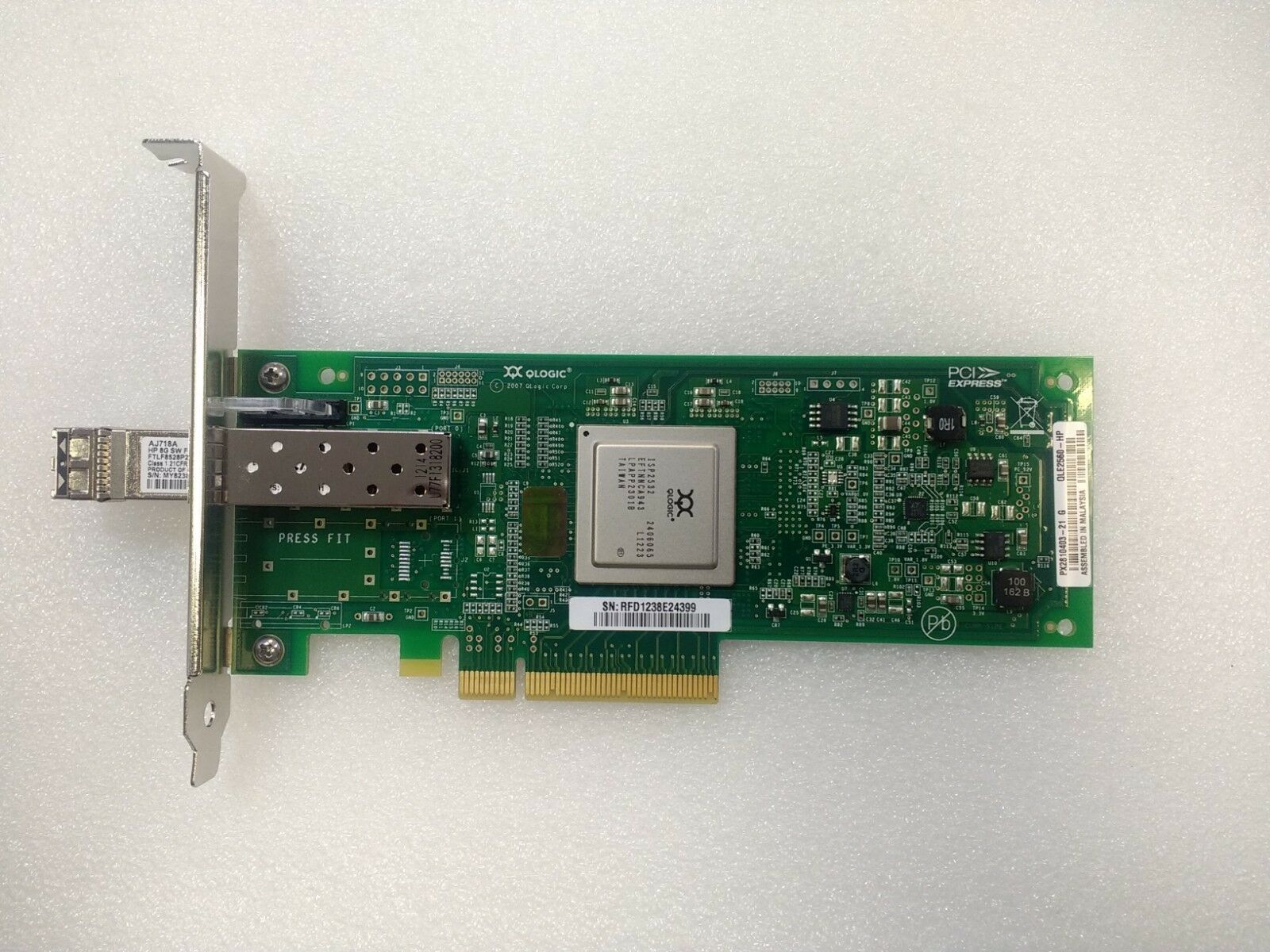 HP 8GB Fiber Cahnnel Card HBA Adapter Single Port High Profile QLE2560 // AK344-63002 / 489190-001 / 584776-001 (Used) // สินค้ารับประกัน โดย บริษัท อะไหล่เซิร์ฟเวอร์ จำกัด