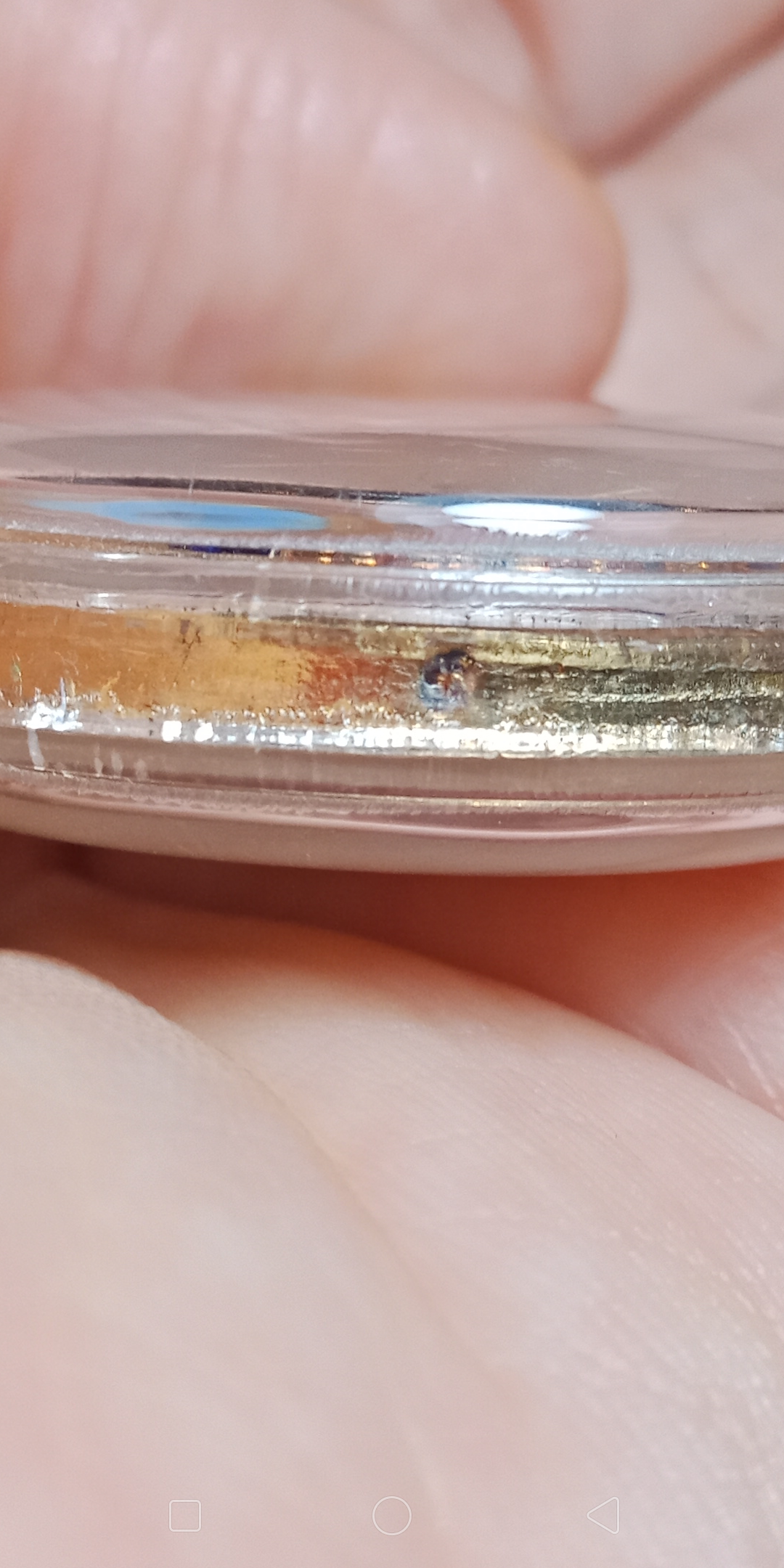 เหรียญ ร.5 ด้านหลังเป็นนารายณ์ทรงครุฑ วัดแหลมแค ปี 2536 ลงยาสีฟ้า