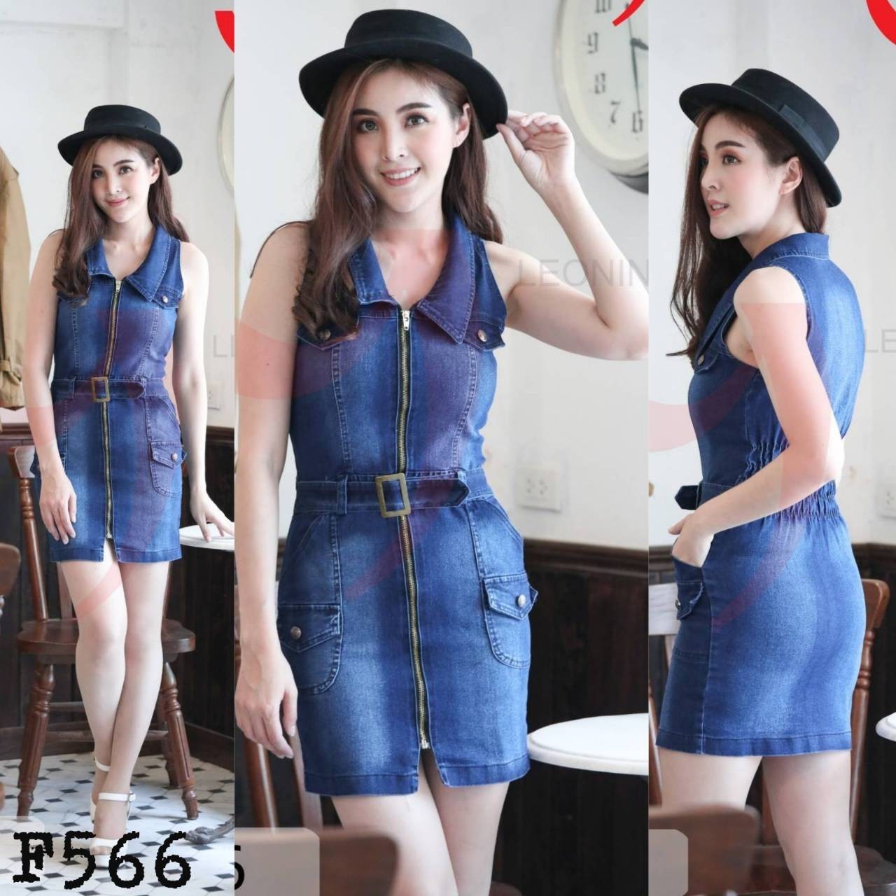 ชุดเดรสสั้น F566