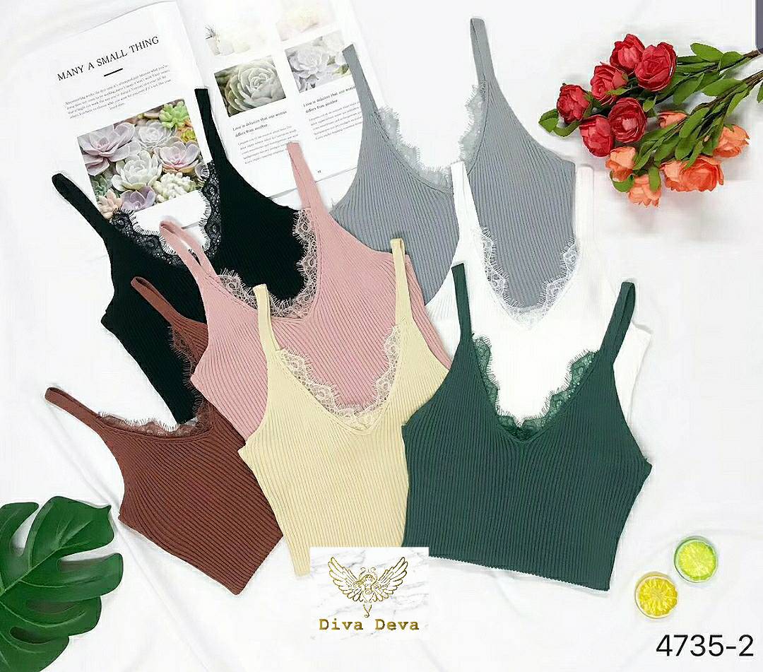 เสื้อตัวในไหมพรมใส่กับสูทผู้หญิง Cami no.4735-2