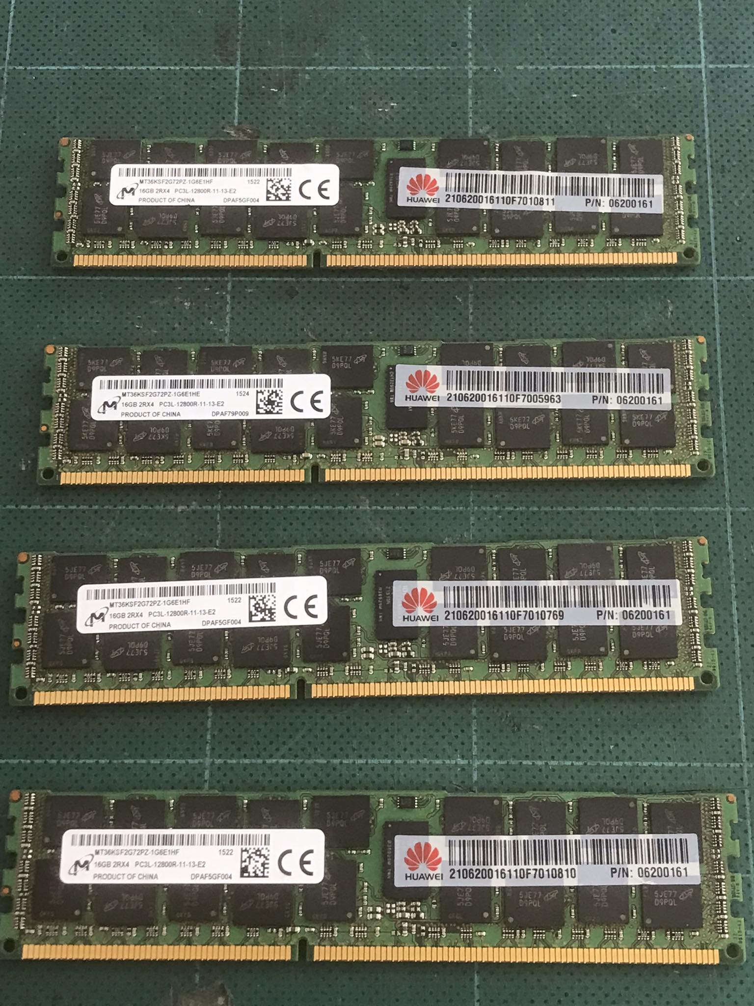 Huawei 16GB 2Rx4 PC3L-12800R DDR3-1600MHz RAM // 06200161 / MT36KSF2G72PZ-1G6 / HMT42GR7BFR4A-PB (Used) // สินค้ารับประกัน โดย บริษัท อะไหล่เซิร์ฟเวอร์ จำกัด