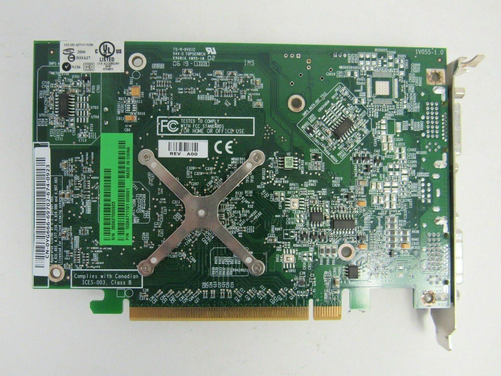 Dell ATI FireGL V3400 128MB GDDR3 PCIe Dual DVI Graphics Card // 0YG666 / YG666 (Used) // สินค้ารับประกัน โดย บริษัท อะไหล่เซิร์ฟเวอร์ จำกัด