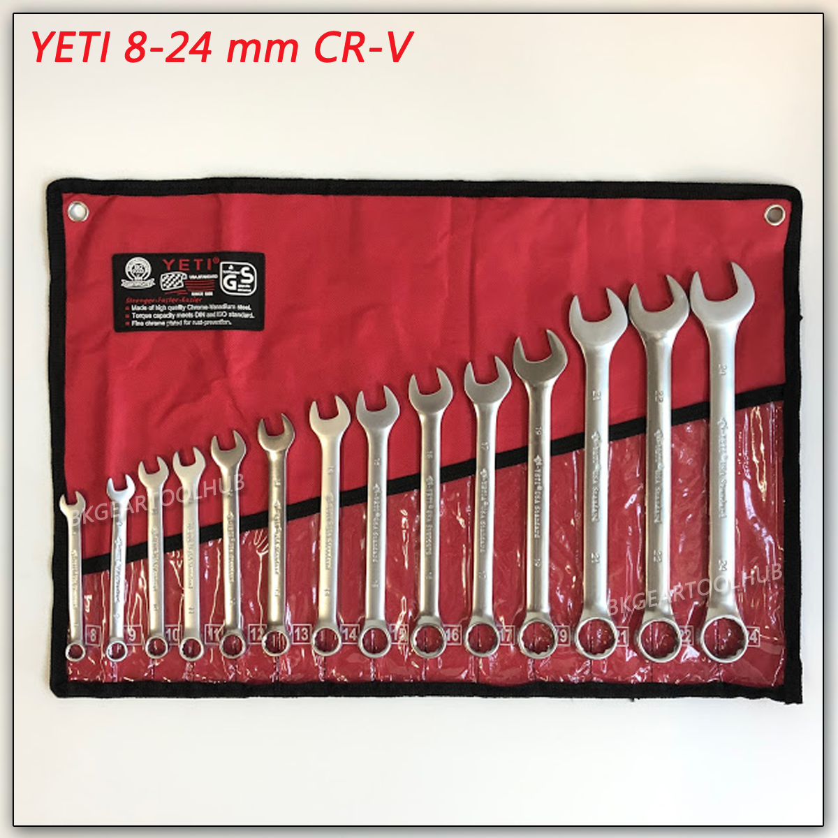 ประแจแหวนข้างปากตาย YETI (เยติ) 14 ตัวชุดขนาด 8-24 มิล ส่งฟรี เก็บเงินปลายทาง