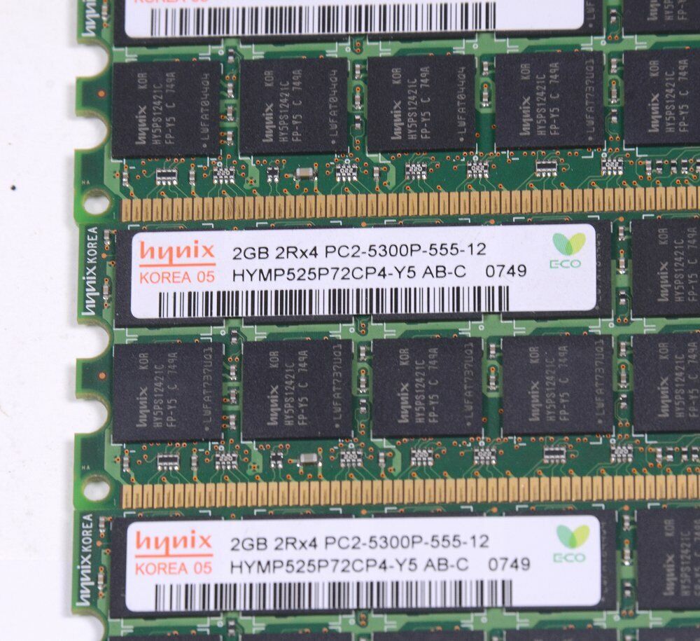 Hynix 2GB 2Rx8 PC2-5300P DDR2 ECC 240P CL5 Memory / 2GB 2Rx8 PC2-5300P / HYMP125P72CP8-Y5 (Used) // สินค้ารับประกัน โดย บริษัท อะไหล่เซิร์ฟเวอร์ จำกัด