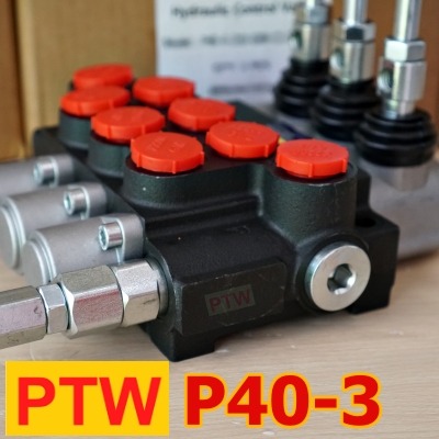 คอนโทรนไฮโดรลิควาวร์(4หุน) PTW P40-3(3แกน)(40L.)(3,000-4,600PSI)