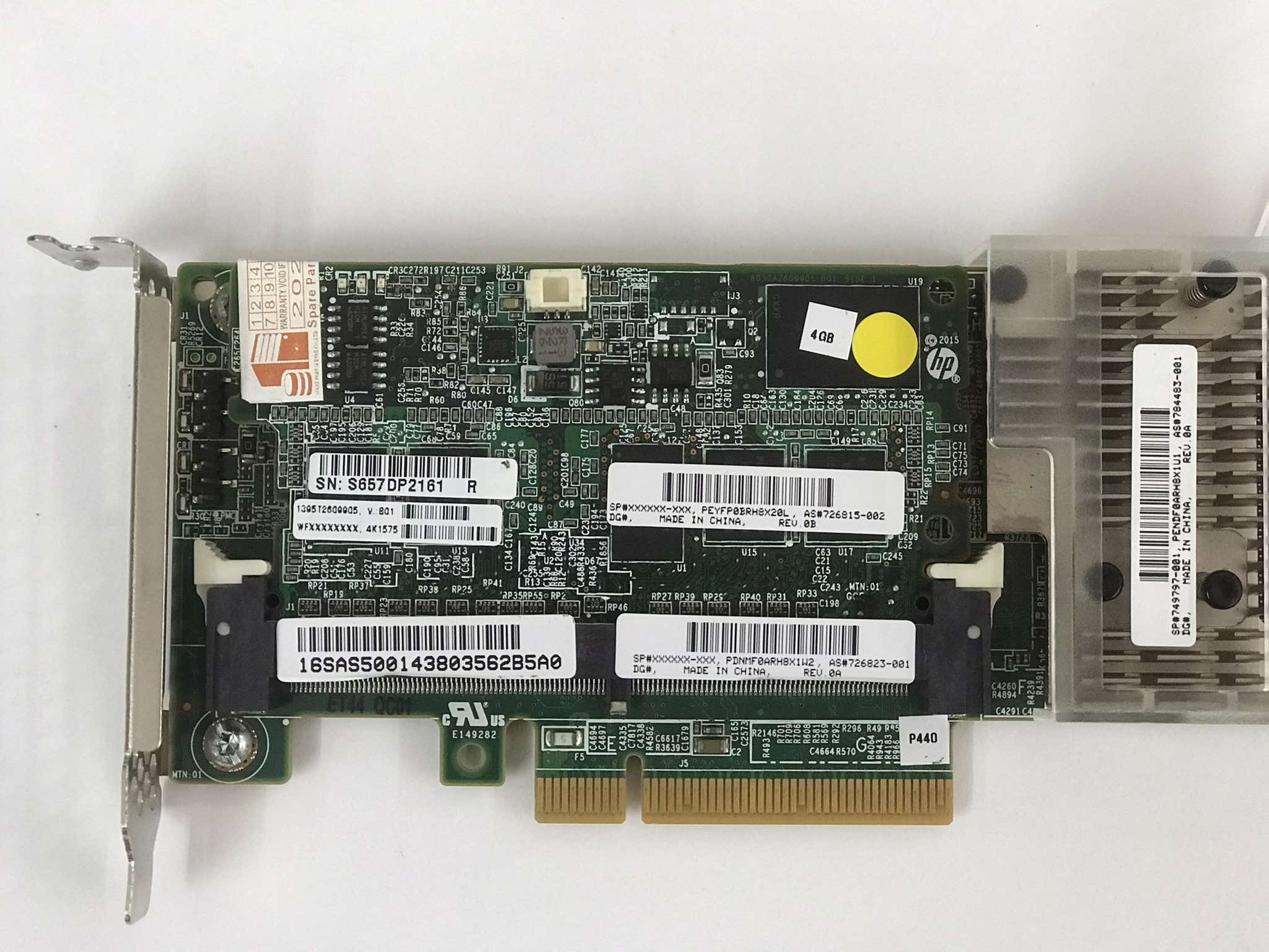 HP Smart Array P440 12Gb/s 4GB FBWC PCIe X8 SAS RAID Controller // 726823-001, 726815-002, 784483-001 (Used) // สินค้ารับประกัน โดย บริษัท อะไหล่เซิร์ฟเวอร์ จำกัด