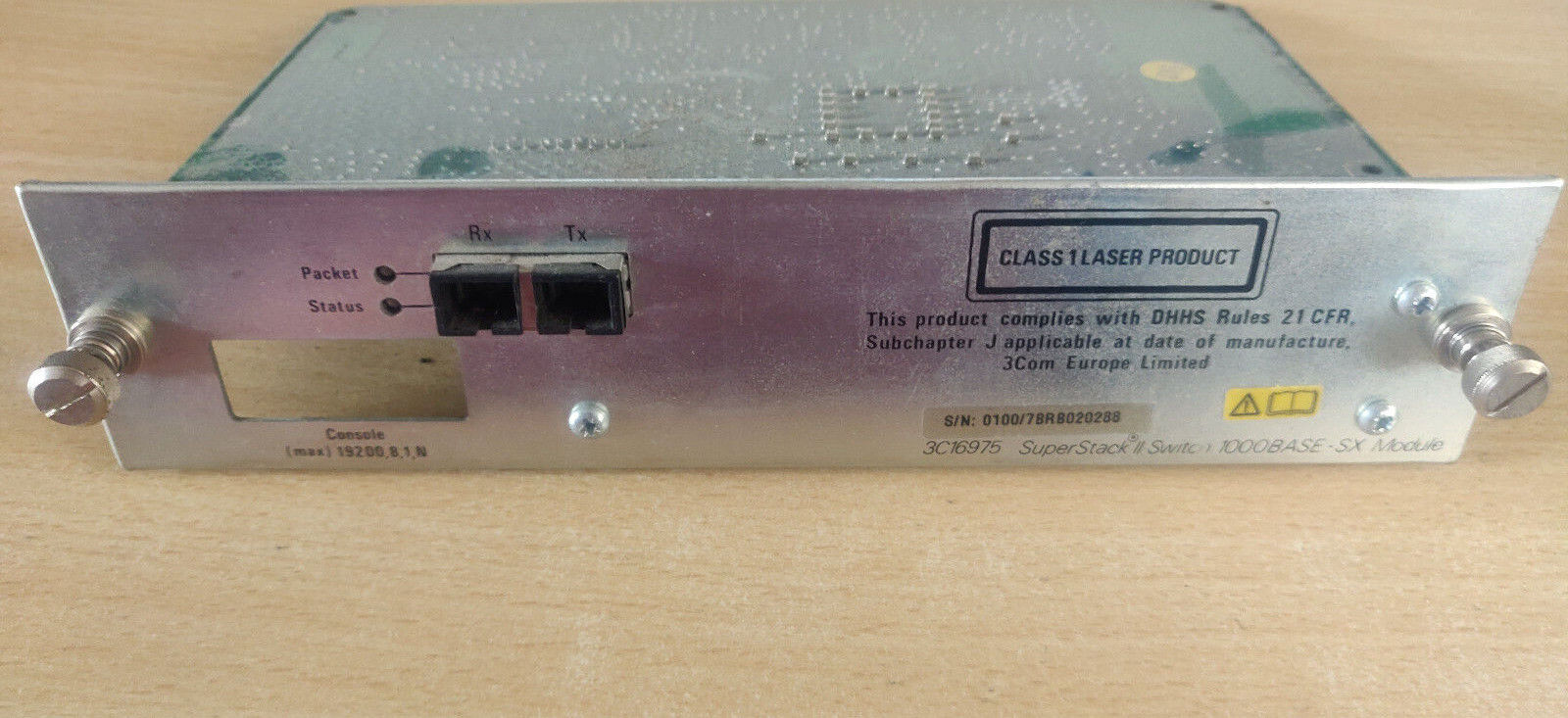 3Com SuperStack II Switch 1000BASE-SX Gigabit SX Plug-in Module // 3C16975 / 1697-560-000-1.00 (Used) // สินค้ารับประกัน โดย บริษัท อะไหล่เซิร์ฟเวอร์ จำกัด