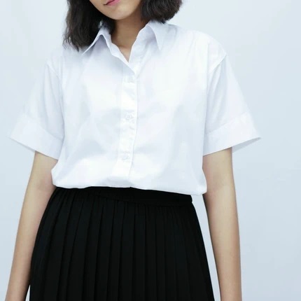 ร้านขายส่งเสื้อนักศึกษา เสื้อสีขาว แขนสั้น