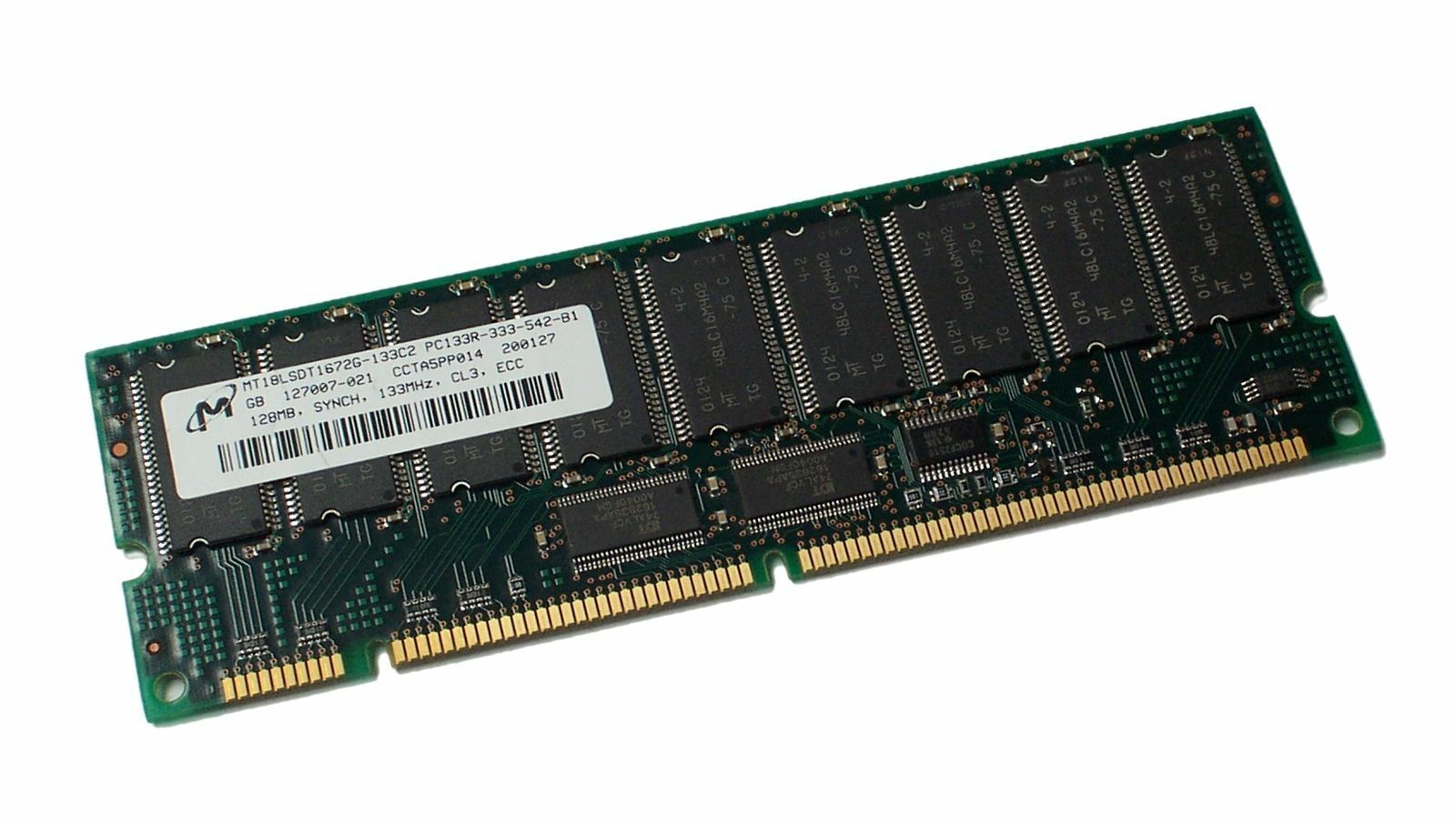 Micron 128MB DIMM Server RAM Memory / MT18LSDT1672G-133C2 // (USED) สินค้ารับประกัน โดย บริษัท อะไหล่เซิร์ฟเวอร์ จำกัด