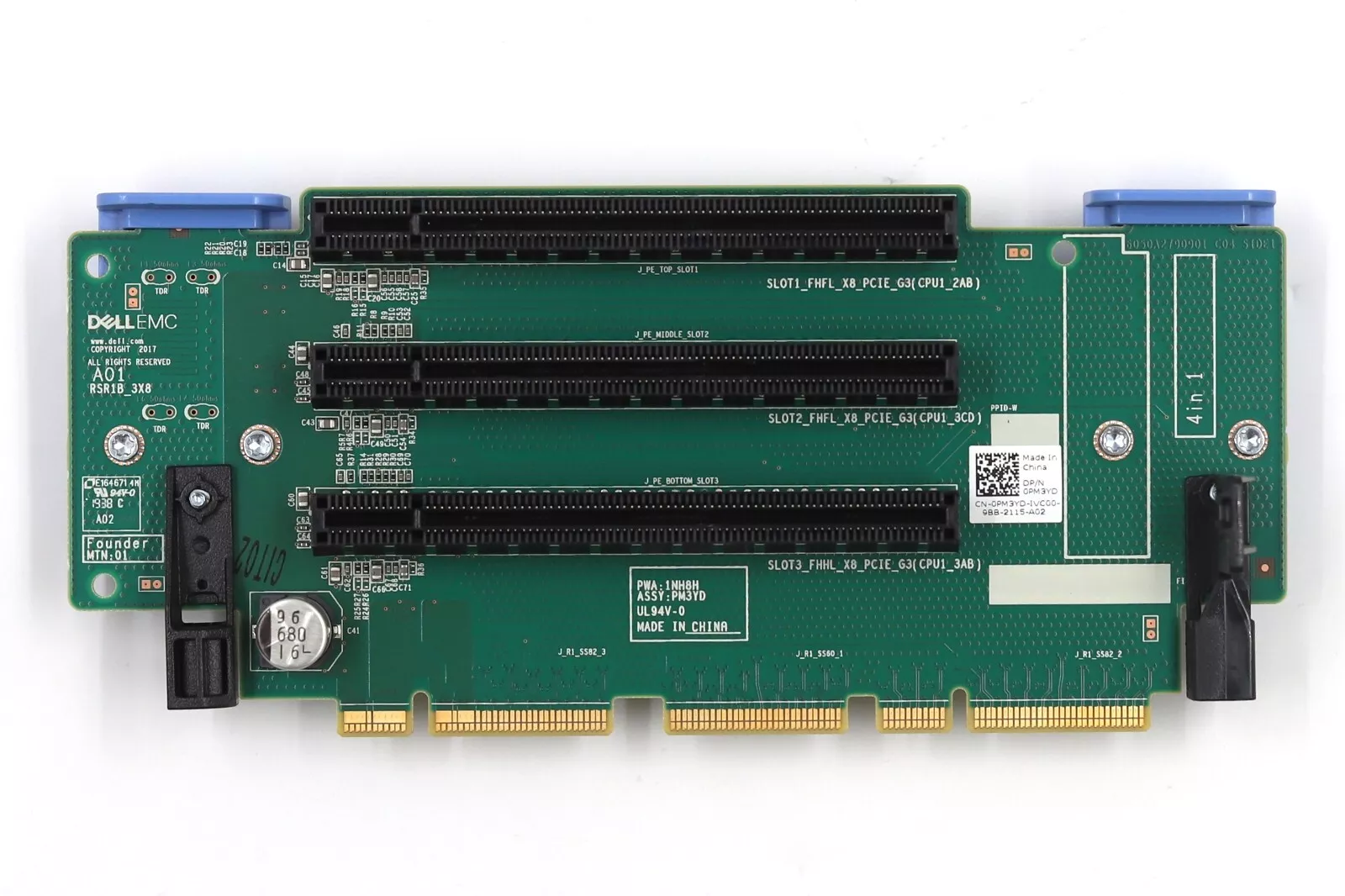 Dell PowerEdge R740/R740XD 3-Slot PCIe Chassis Riser1 Card Dell , 0PM3YD (Used) // สินค้ารับประกัน โดย บริษัท อะไหล่เซิร์ฟเวอร์ จำกัด