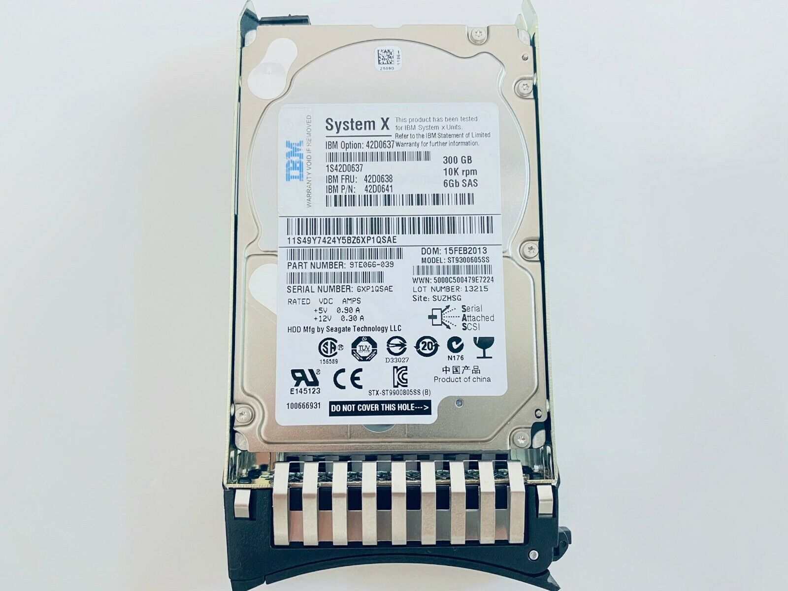 IBM 300GB 10K 6G SAS 2.5" Hard Drive x3650 M2 x3550 // 42D0638 / 42D0637 / 42D0641 (Used) // สินค้ารับประกัน โดย บริษัท อะไหล่เซิร์ฟเวอร์ จำกัด