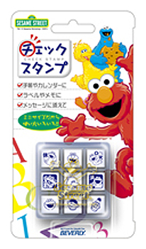 ตัวปั๊มฐานไม้รวมเอลโม่-เซซามีจิ๋วพร้อมกล่อง (Sesame Street - Elmo Mini Stamper)