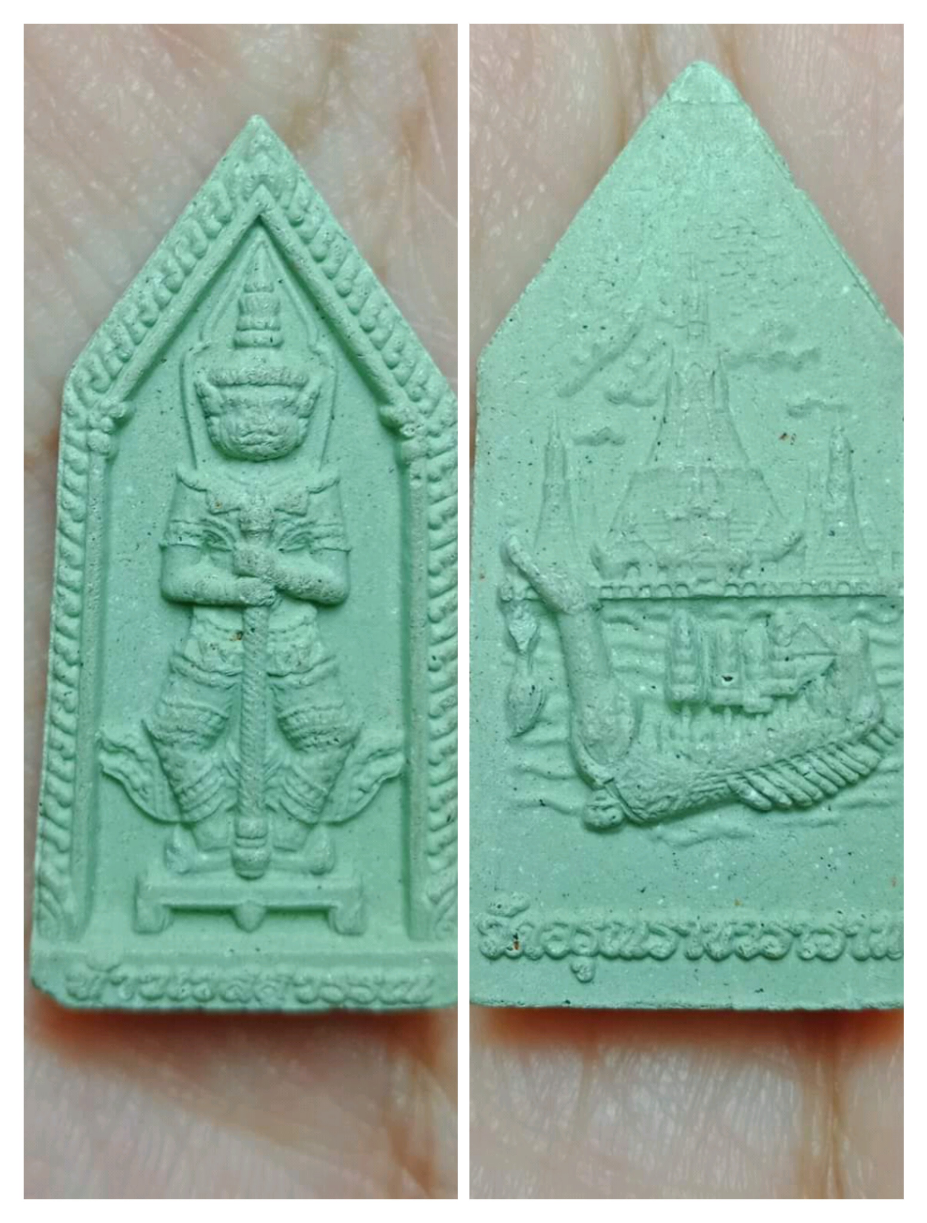 พระผงท้าวเวสสุวรรณ วัดอรุณราชวรารามราชวรมหาวิหาร กรุงเทพฯ หลังเรือพระที่นั่งสุพรรณหงส์ เนื้อผงพุทธคุณ