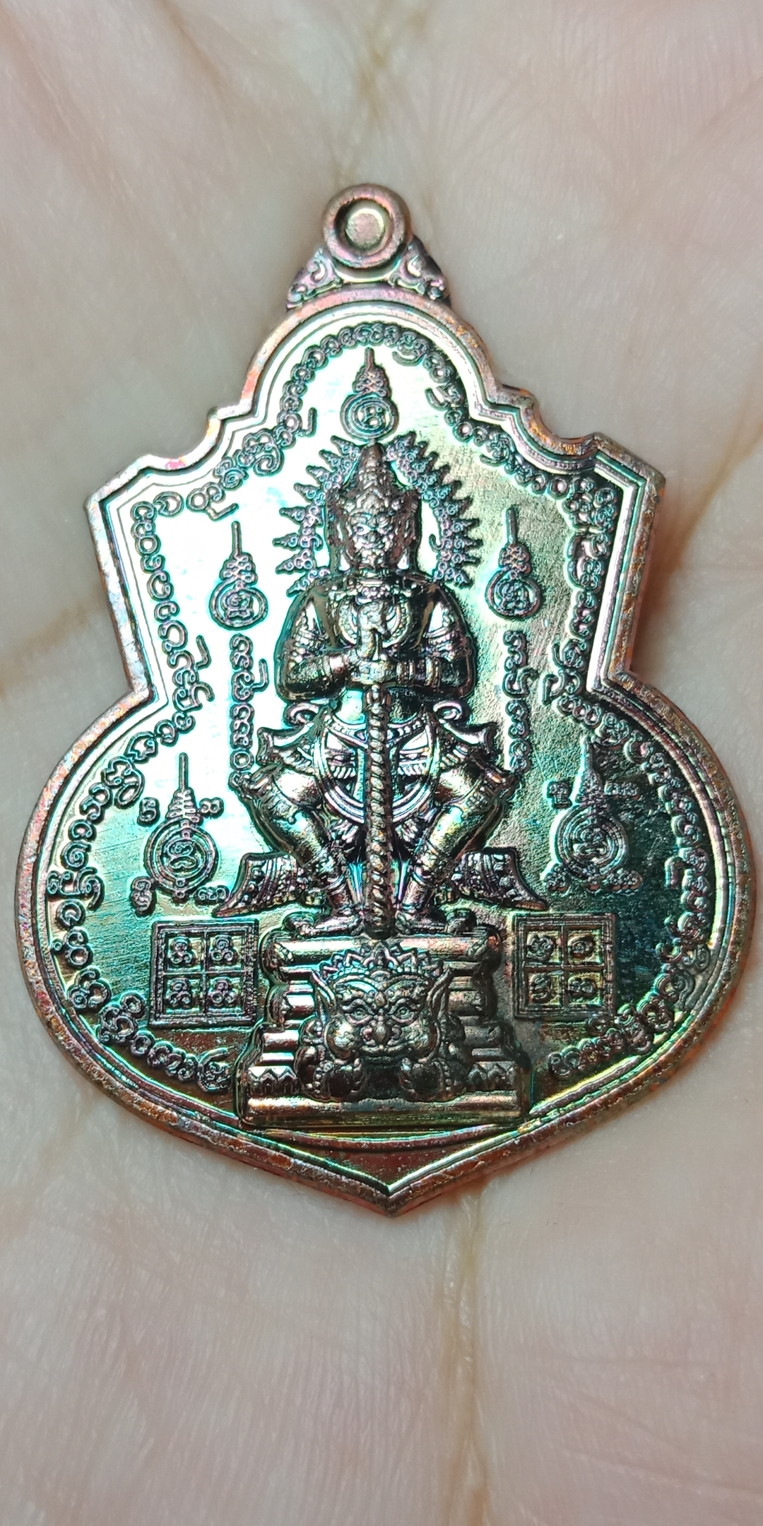 เหรียญท้าวเวสสุวรรณ มหายันต์ล้านนา เศรษฐีหลวง รุ่นแรก วัดบ้านหลวง อ.แม่ทะ ลำปาง