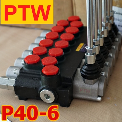 ไฮโดรลิคคอนโทรนวาวร์(4หุน) PTW P40-6(6แกน)(40L.)(3,000-4,600PSI)