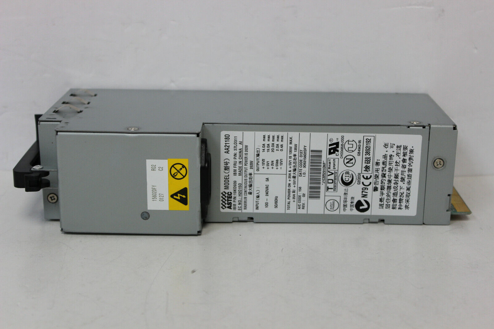 Astec AA21180 Alimentation Power Supply IBM xSeries x340 x342 x350 263W // 37L0311 / 19K0939 (Used) // สินค้ารับประกัน โดย บริษัท อะไหล่เซิร์ฟเวอร์ จำกัด