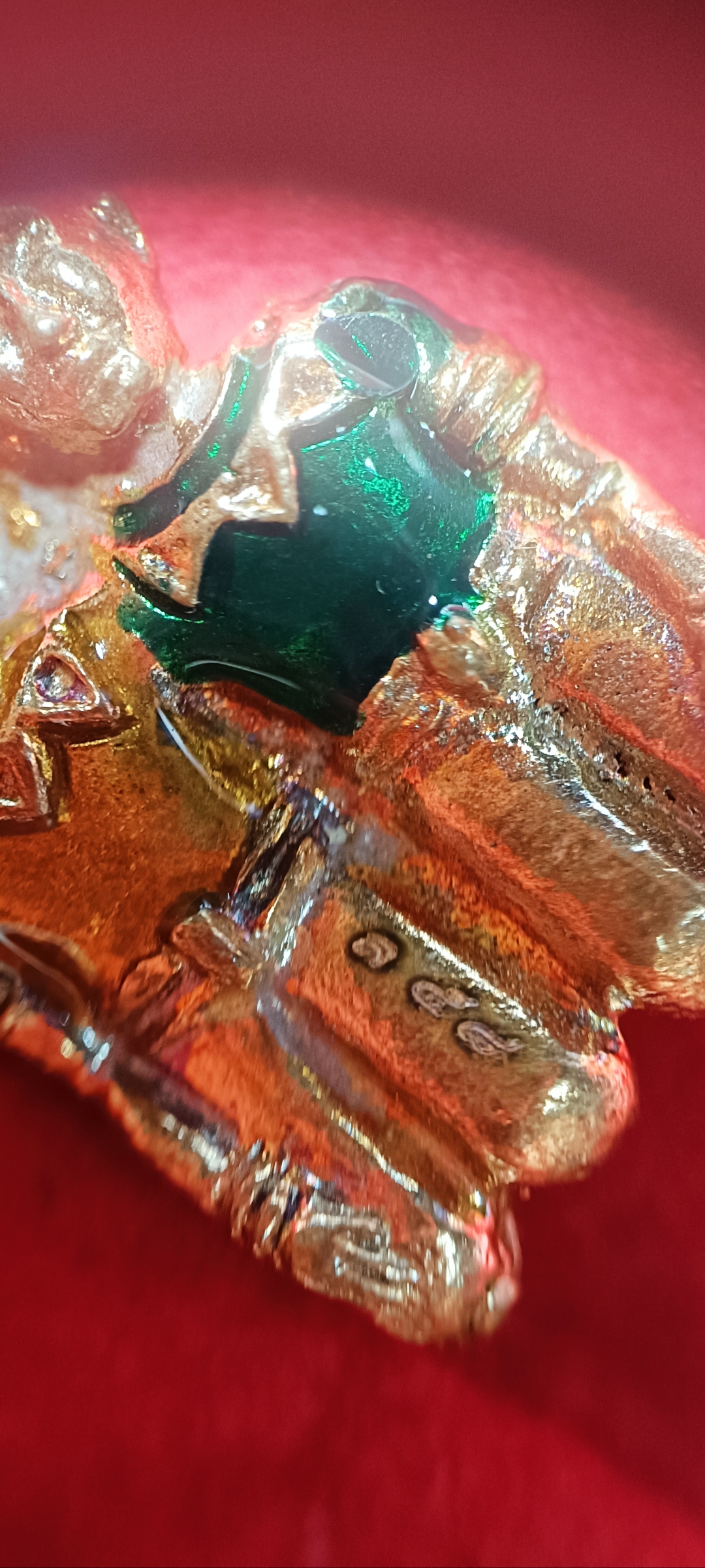 กัณหาชาลี หลวงปู่หลิง ปณฺณโท หล่อโบราณ(ดินไทย) รุ่นมหาเฮง วัดหนองอ้อบ้านสิงห์ ปี 2563 เนื้อทองแดงลงยา เหลือง-เขียว