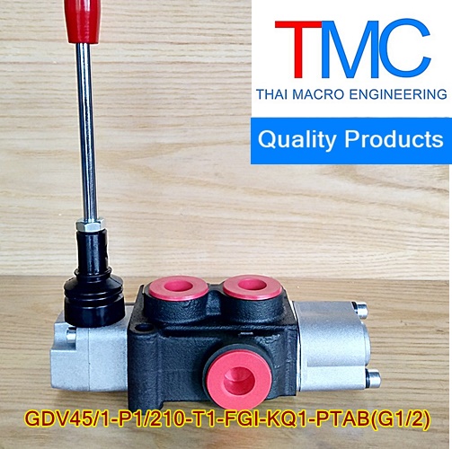 ไฮโดรลิกคอนโทรนวาวล์1แกน4หุนไม่มีcarry over(45-55L)(4,500Psi/310Bar)Quality Products GDV45/1-P1/210-T1-FGI- KQ1-PTAB(G1/2)