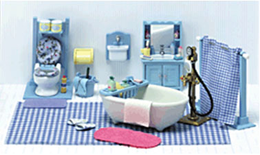 ซิลวาเนียน..ห้องอาบน้ำสีฟ้า (US) Calico Critters Bathroom Set
