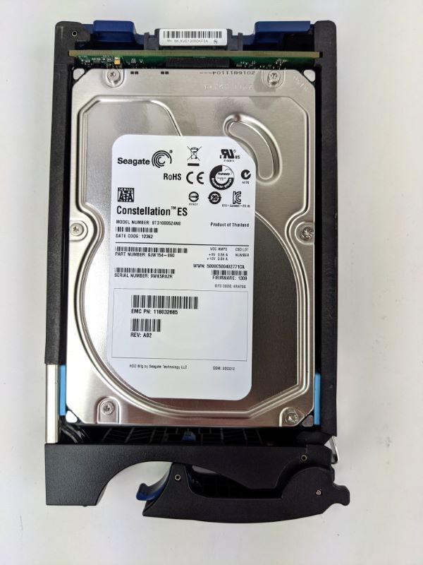 EMC 1TB 7.2K SATA Fiber Channel 3.5in Hard disk // EMC TRAY 005049258 EMC 118032685 Seagate ST31000524NS 9JW154-090 (Used) // สินค้ารับประกัน โดย บริษัท อะไหล่เซิร์ฟเวอร์ จำกัด