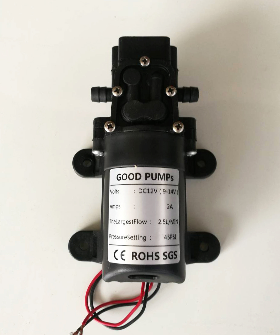 ปั๊มน้ำไดอะแฟรม DC12V 3 bar 2.5L/min (Return valve)