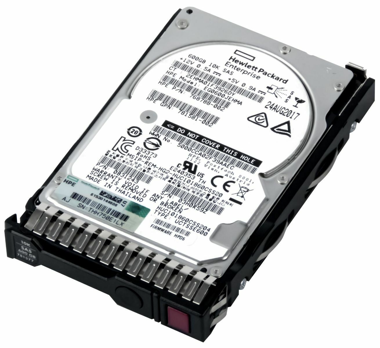 HP 600GB 10K SAS 12G 2.5'' Hard Disk P/N 768788-002 / GPN 781581-002 / EG0600JEHMA / 0B31243 / HUC101860CSS204 (Used) // สินค้ารับประกัน โดย บริษัท อะไหล่เซิร์ฟเวอร์ จำกัด