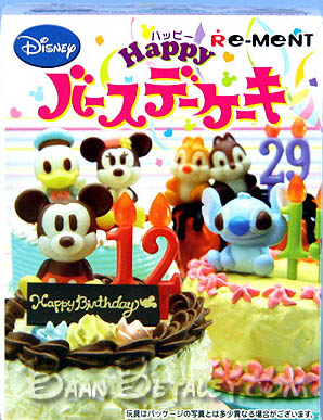 [SOLD OUT] รีเม้นของจิ๋ว..รวมขนมเค้กดีสนีย์ 8 แบบ Re-ment Happy Birthday Cake