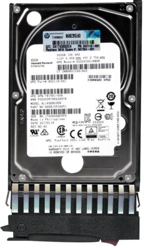 HPE 300GB 10K 12G SFF 2.5" SAS DP Hard Drive // HDD 862119-001 / GPN 781581-006 / EG000300JWBHR / AL14SEB03EN (Used) // สินค้ารับประกัน โดย บริษัท อะไหล่เซิร์ฟเวอร์ จำกัด