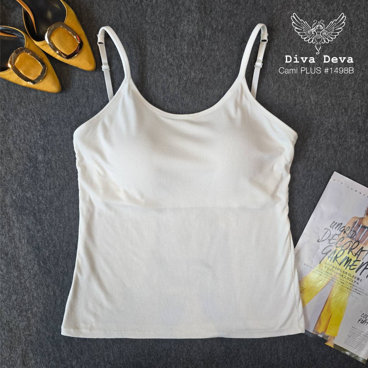 เสื้อสายเดี่ยวCamii basic Plus+สายปรับได้ 3สี