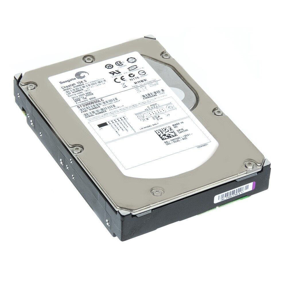 Dell / Seagate 300GB 15K 80-Pin SCSI Hard Drive 3.5" // 0HY940 / ST3300655LC (Used) // สินค้ารับประกัน โดย บริษัท อะไหล่เซิร์ฟเวอร์ จำกัด