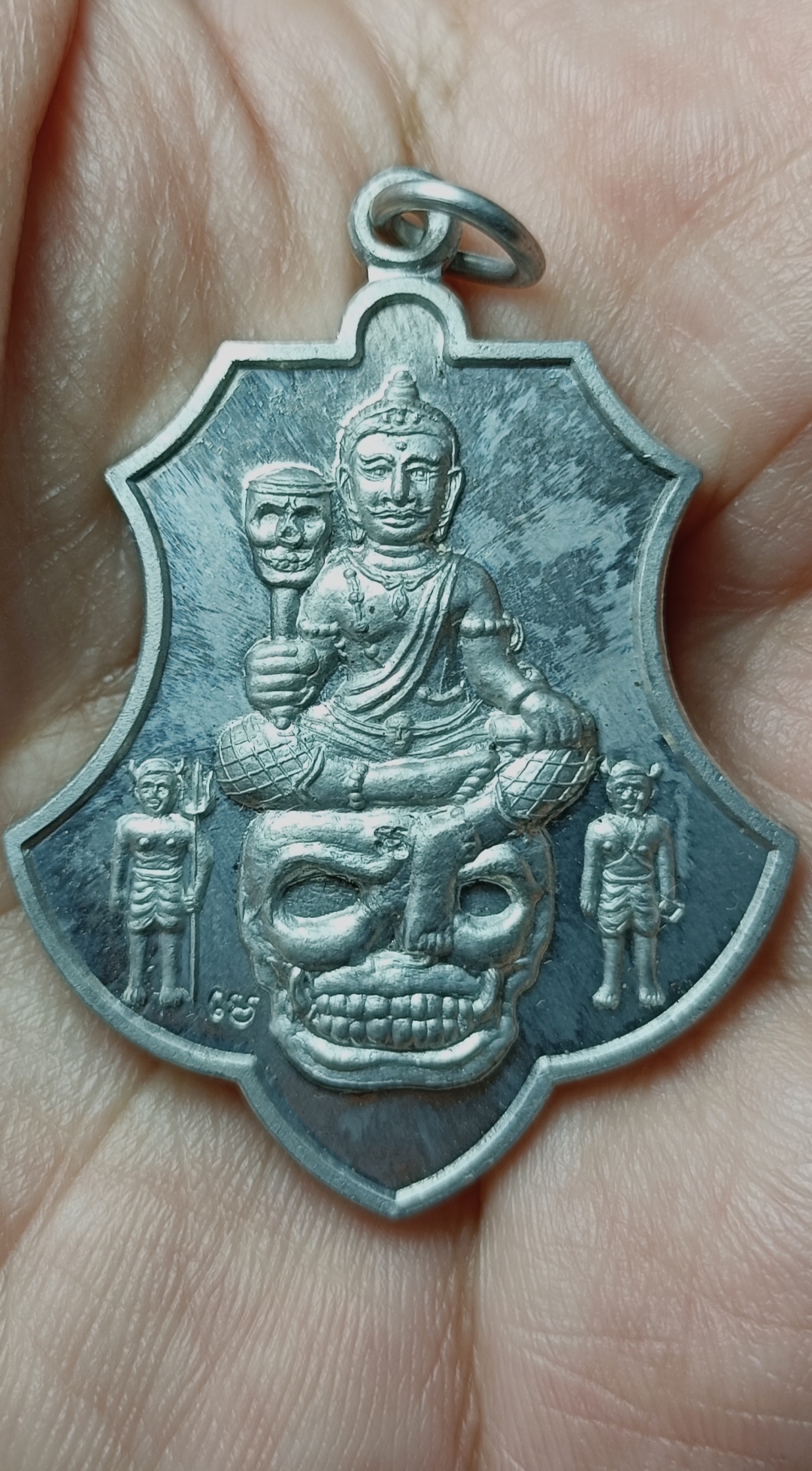 เหรียญท่านท้าวพญายม(ท่านยมทูต)หลังท้าวเวสสุวรรณ (หลวงปู่ลุน วัดโพนแพง จ.ขอนแก่น)