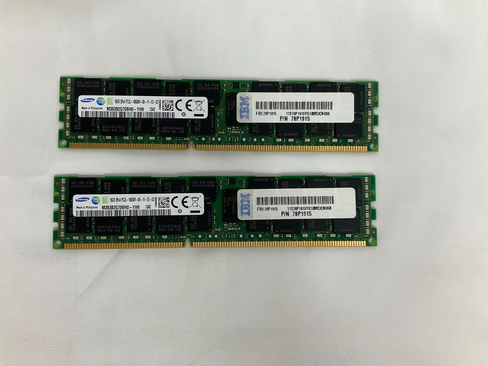 IBM 16GB 2Rx4 PC3L-10600R 1.35V Server Memory // 78P1915 / M393B2G70BH0-YH9 (Used) // สินค้ารับประกัน โดย บริษัท อะไหล่เซิร์ฟเวอร์ จำกัด