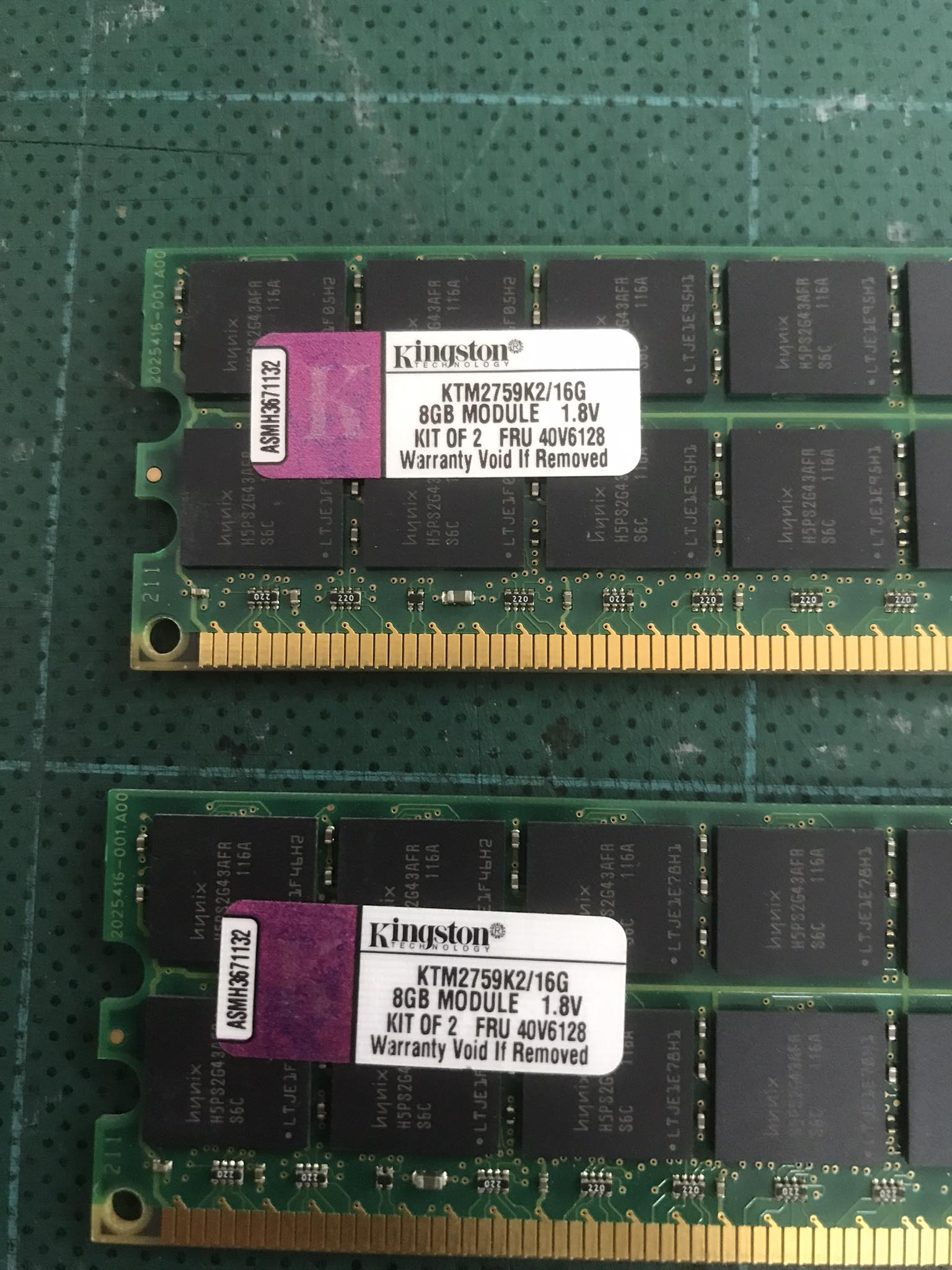 Kingston 8GB DDR2 PC2-5300R RDIMM Equivalent Server Memory Ram / KTM2759K2/16G / 9965416-014 (Used) // สินค้ารับประกัน โดย บริษัท อะไหล่เซิร์ฟเวอร์ จำกัด