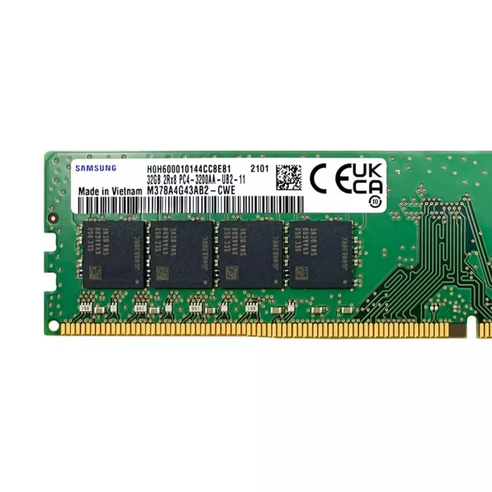 Samsung 32GB DDR4 3200MHz PC4-25600 Non-ECC UDIMM Memory RAM // M378A4G43AB2-CWE / 32GB 2Rx8 PC4-3200AA-UB2 (Used) // สินค้ารับประกัน โดย บริษัท อะไหล่เซิร์ฟเวอร์ จำกัด