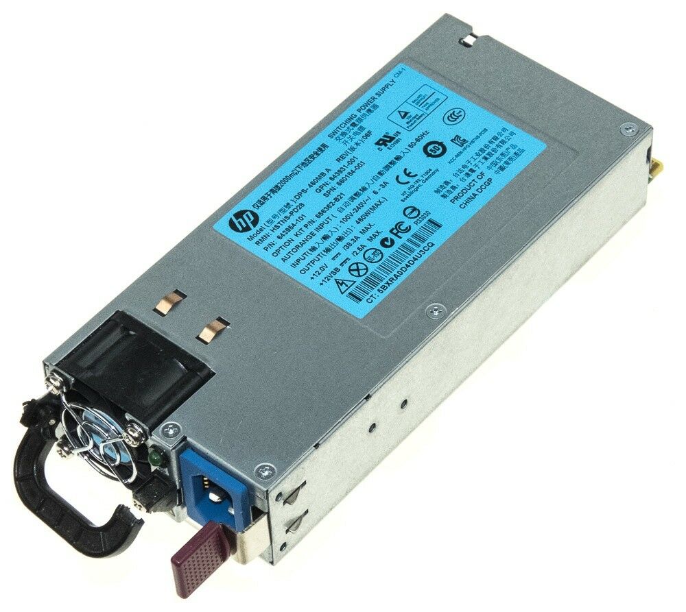 HP Power Supply ProLiant DL360P 380P DL380E 360E Gen8 460W Hot-plug , HSTNS-PL28 , Part 643931-001 , SPN 660184-001, 643954-201, 656362-B21 (Used) // สินค้ารับประกัน โดย บริษัท อะไหล่เซิร์ฟเวอร์ จำกัด