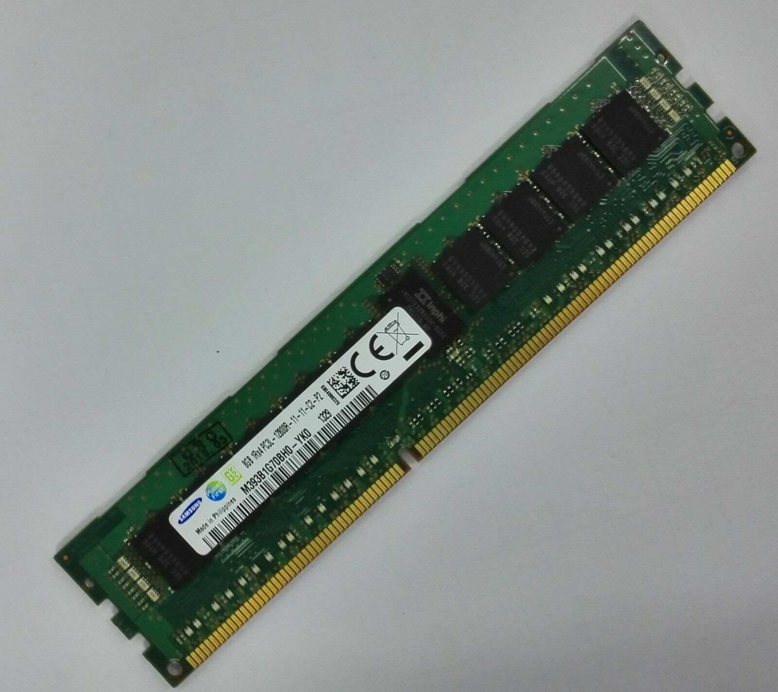 Samsung 8GB (1Rx4) PC3L-12800R DDR3 1600MHz Server Ram RDIMM // M393B1G70BH0-YK0 (Used) // สินค้ารับประกัน โดย บริษัท อะไหล่เซิร์ฟเวอร์ จำกัด
