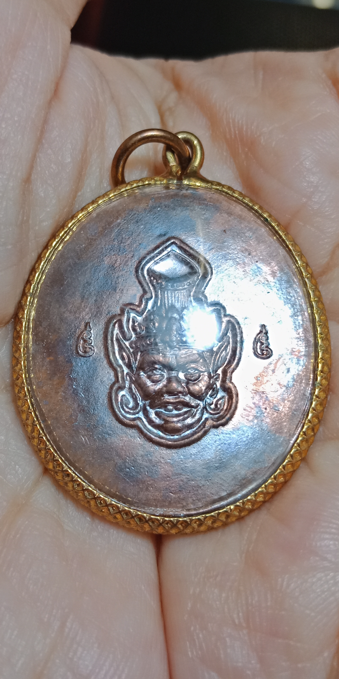 พระพิฆเนศ หลังพ่อแก่ หลวงพ่อแล วัดพระทรง จ.เพชรบุรี เนื้อทองแดง ปี 2539