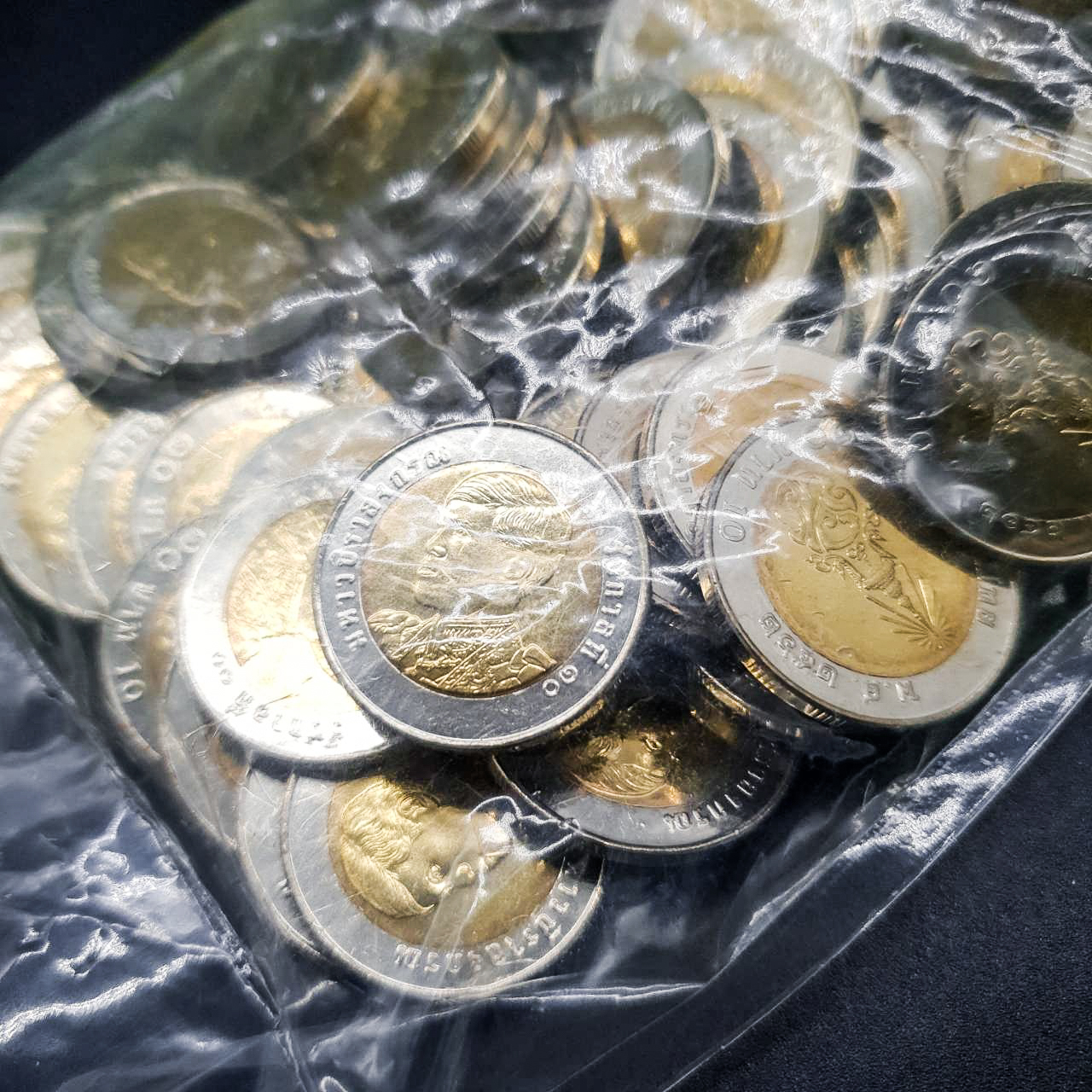 เหรียญ 10บาท ปี 2562 ร.10 ยกถุง 100 เหรียญ