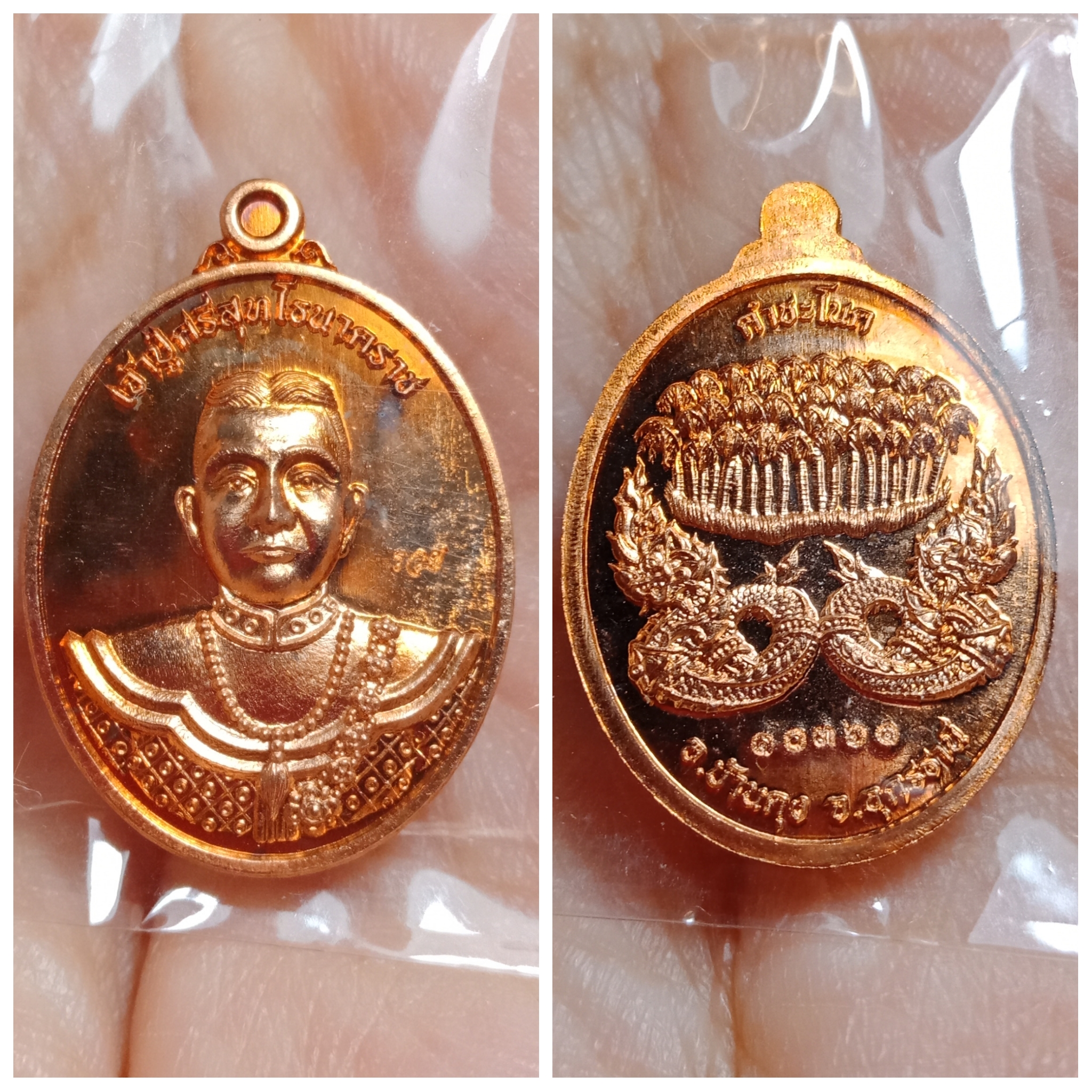 เหรียญเม็ดแตงรวยทันใจ เจ้าปู่ศรีสุทโธนาคราช คำชะโนด เนื้อทองแดง