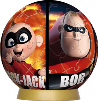 จิ๊กซอว์บอล เดอะอินเครดิเบิ้ลส์พร้อมกล่อง (The Incredibles 3D Jigsaw Puzzle)