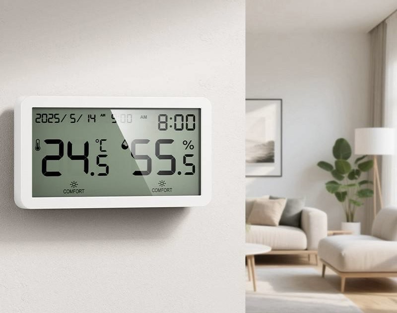 HX42 INDOOR ELECTRONIC ALARM CLOCK THERMOMETER AND HYGROMETER