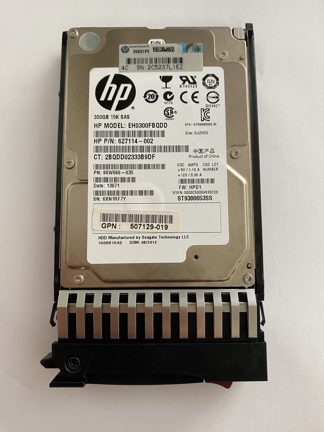 HP 300GB 15K 6G SAS 2.5'' G7 DP Hard Drive // HDD 627114-002 / Tray 627195-001 / EH300FBQDD / ST9300653SS / GPN 507129-019 (Used) // สินค้ารับประกัน โดย บริษัท อะไหล่เซิร์ฟเวอร์ จำกัด