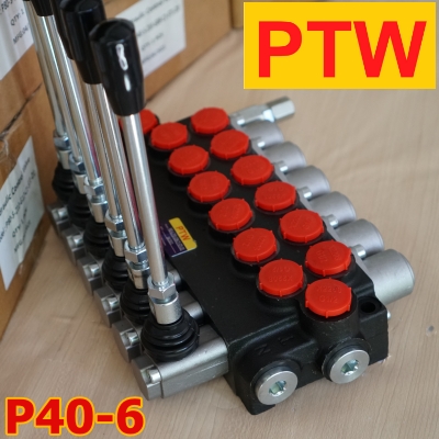 ไฮโดรลิคคอนโทรนวาวร์(4หุน) PTW P40-6(6แกน)(40L.)(3,000-4,600PSI)