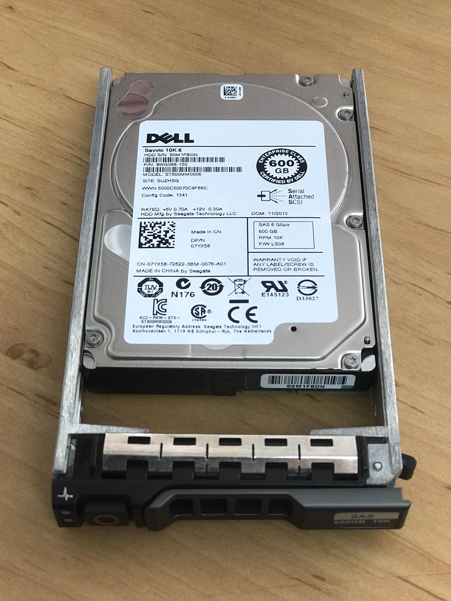 Dell 600GB 10K SAS 6G SFF 2.5'' Dell Harddisk , 07YX58, Model ST600MM0006, 9WG066-150 (Used) // สินค้ารับประกัน โดย บริษัท อะไหล่เซิร์ฟเวอร์ จำกัด