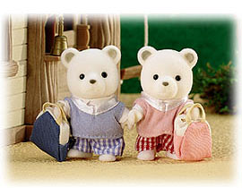 ซิลวาเนียน คู่แฝดนร.หมีขาว (JP) Sylvanian Families Polar Bear Exchange Student